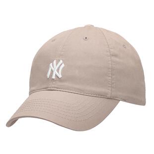 MLB小标帽子p标正品棒球帽软顶女夏ny男遮阳帽粉色鸭舌帽