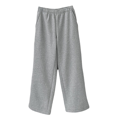 秒发！OUNCE加绒卫裤女2026冬装新款韩国休闲舒适保暖抽绳长裤子