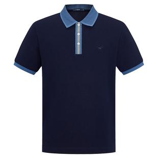 LONDA伦德马春夏新款男士纯棉短袖T恤时尚休闲男装撞色翻领Polo衫