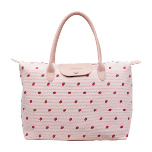草莓手提旅行包女款大容量轻便短途托特包行李包孕妇待产包收纳袋