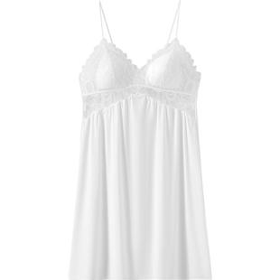 晚风|曼妮芬细肩带带杯垫性感蕾丝女款家居黑裙舒适法式吊带睡裙