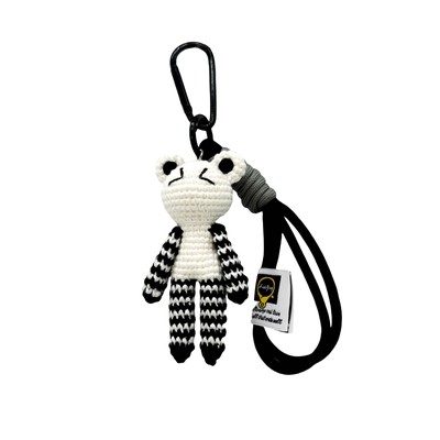 北欧毛线女胸针挂饰饰品黑白小熊