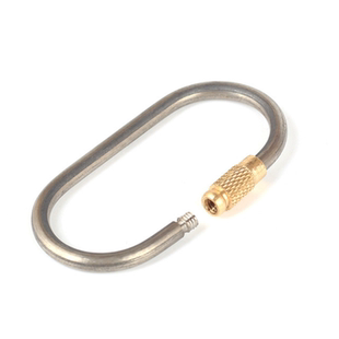 钛合金挂扣小O型水滴型钥匙扣梨形黄铜螺纹锁扣钥匙圈钛挂钩吊环