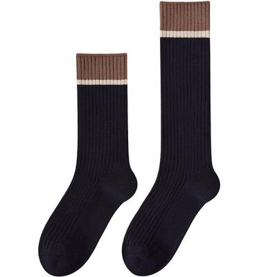 撞色JK小腿袜显瘦不勒4种高度