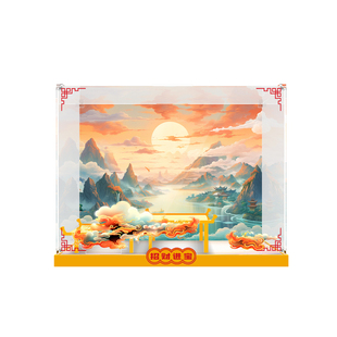 POP适用乐高财神爷招财猫摇钱树新春积木展示盒灯光玻璃罩收纳盒