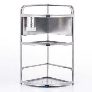 304不锈钢厨房三角置物架台面90度转角多功能墙角调料调味品收纳