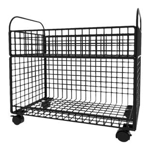 桌下书本书包收纳箱可移动滑轮书架书箱学生教室用桌边放书收纳盒