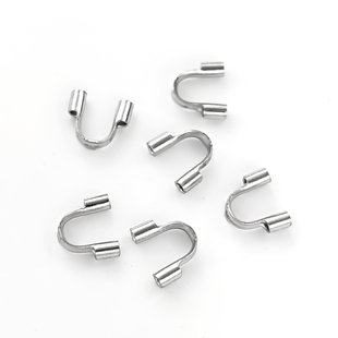 不锈钢U型定位管钛钢护线管收尾扣定位器收尾管手工diy配件材料