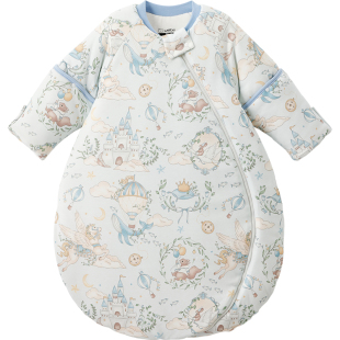 威尔贝鲁婴儿睡袋春秋冬款恒温新生儿童宝宝一体防踢被子四季通用