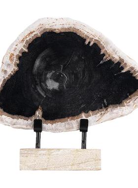 创意木化石桌面摆件简约现代