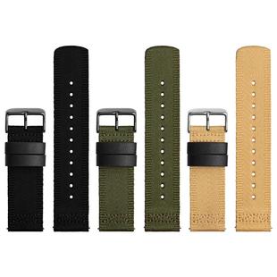 适配卡西欧PRG-600YB PRW-6600 PRG-650军绿男帆布尼龙手表带24mm