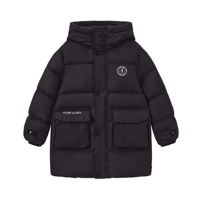 POLO WALK童装 男童羽绒服长款2025新款冬季儿童外套连帽保暖