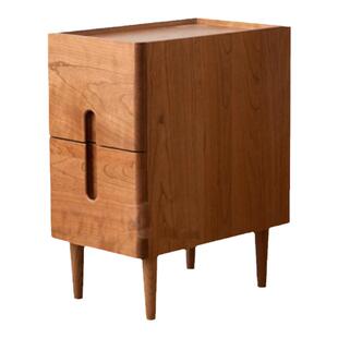 小户型全实木床头柜北欧橡木樱桃木25cm宽小尺寸卧室超窄储物柜20