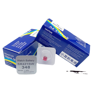 s6超小耳机电池348金刚王隐形耳塞数字纽扣电子1.55v