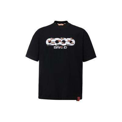 GOODBRAND植绒刺绣赛马短袖