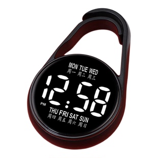 新款LED电子学生挂表防水夜光便捷式迷你钥匙扣挂件考试静音怀表