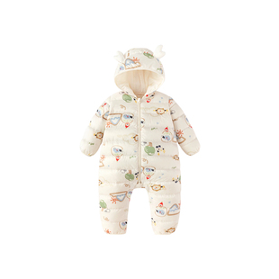 巴拉巴拉婴儿羽绒服冬季连体衣男宝女宝冬季幼童抱抱外出爬服儿童