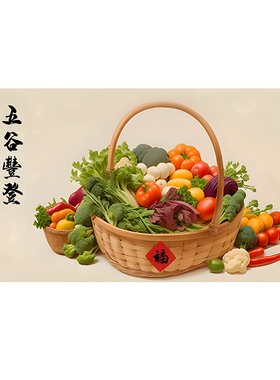 五谷丰登餐厅自粘装饰画聚财挂画