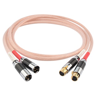 声弦发烧卡农公母平衡线单晶铜话筒音响调音台RCA转XLR卡侬音频线