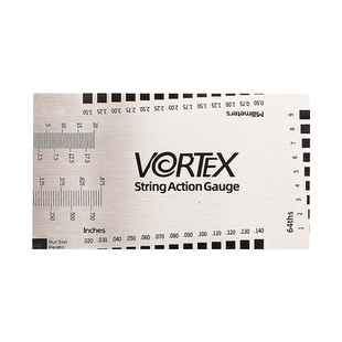 吉他弦距测量尺 电吉他弦距卡尺 不锈钢民谣贝斯弦高测量参考工具