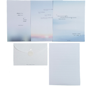 一言原创浮光信纸信封高级感浪漫生日情人节纪念日祝福贺卡轻奢