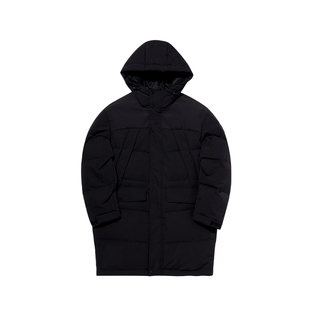 中国乔丹运动羽绒服男2025冬季中长款保暖防风连帽鸭绒外套男士