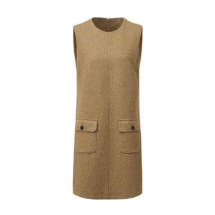 VGRASS维格娜丝遮肉无袖羊毛马甲裙子秋冬秋新款精纺无袖连衣裙