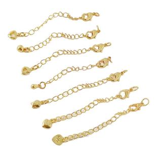 18K包金保色延长链带弹簧龙虾扣尾链DIY手链锁骨项链加长链配件