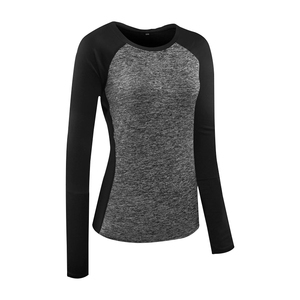 大码瑜伽跑步长袖专业晨跑速干衣T恤胖妹妹健身服200斤新款秋上衣