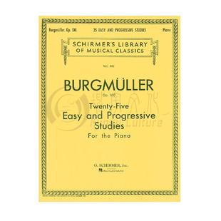 布格缪勒25首钢琴简易与进阶练习曲 op100 希尔默乐谱 Burgmuller Twenty Five Easy and Progressive Studies HL50255330