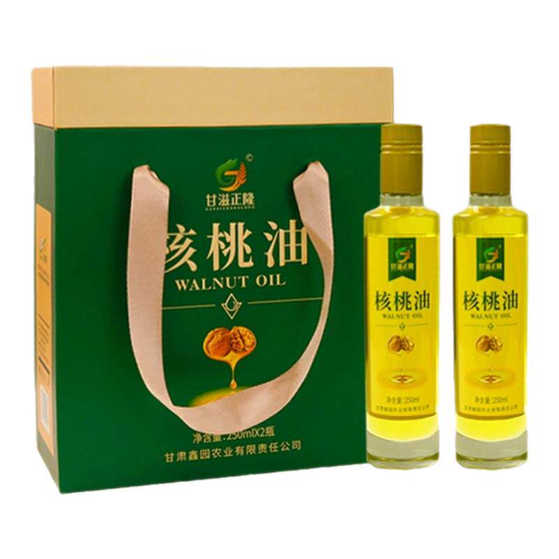 甘滋正隆冷榨一级核桃油礼盒装