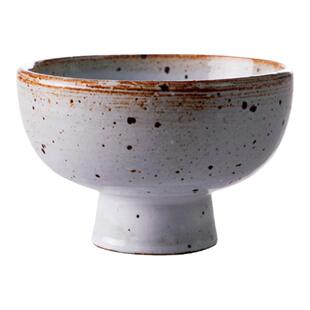 日式粗陶调味碟珍味小吃碟盘创意高脚酱料凉菜碟日本料理餐厅餐具