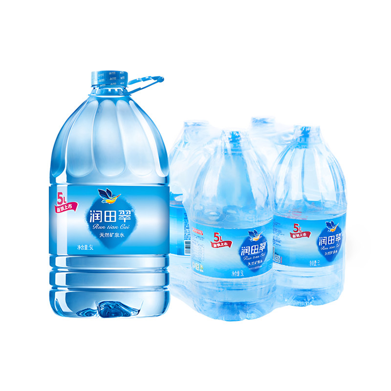 【新货正品】润田翠天然矿泉水5L*4桶装泡茶煮饭大桶用水配送到家