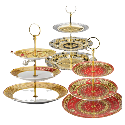 Versace meets Rosenthal 范思哲正品礼品下午茶3层点心架礼盒装