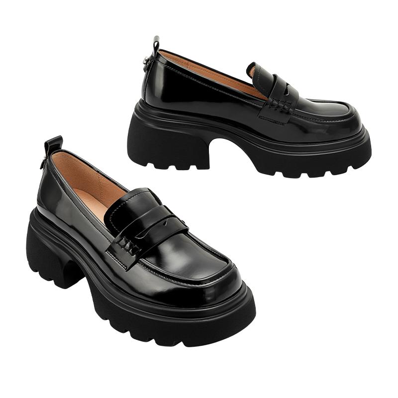 【双11预售】周也同款Toomanyshoes茶歇会英伦风复古皮鞋厚底增高