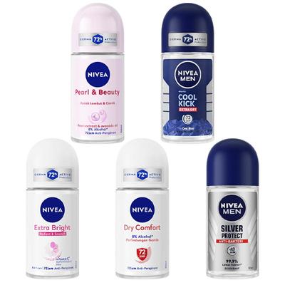 妮维雅止汗露女腋下腋窝去异味狐臭香体除臭剂男士走珠滚珠喷雾液