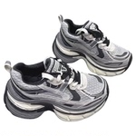 真皮女鞋小个子增高7CM加绒老爹鞋2025冬新款圆头绑带松糕休闲鞋