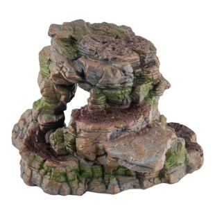 场景摆件仿真山洞石头树桩地台底座假山小模型塑胶鱼池水景盆造景