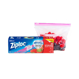 Ziploc密保诺拉链式可站立密封袋家用食品袋进口保鲜袋密实袋中号