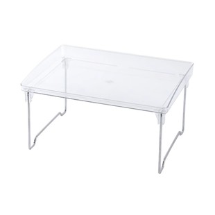 亚克力透明桌面收纳盒简约宿舍办公收纳架置物架家用可折叠增高架