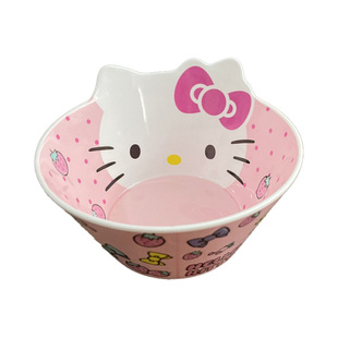 哈喽kitty猫碗餐具泡面碗仿陶瓷宿舍家用学生2025新款高颜值可爱