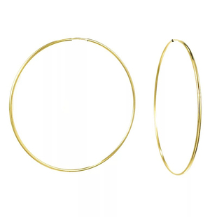 美国进口14K包金纯银简约细圈耳环刘雯亦菲乔妹同款耳圈超轻舒适