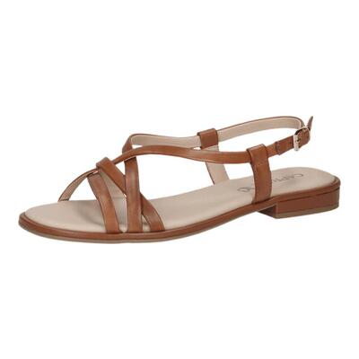 CAPRICE牛皮软底低跟罗马凉鞋