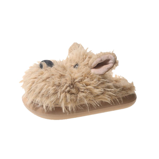 白色西高地狗狗玩偶棉拖鞋潦草小狗公仔可爱毛绒居家拖鞋生日礼物