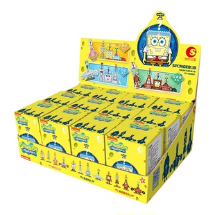 正版海绵宝宝盲盒飞旋脑儿系列儿童玩具公仔手办摆件收藏礼物公仔