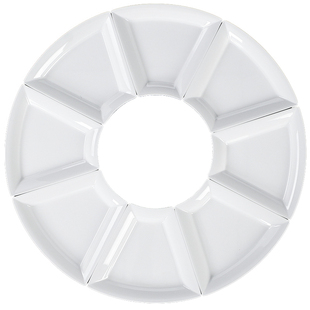 密胺餐具扇形圆桌餐盘团圆年夜饭餐具阴阳盘子拼盘组合塑料盘冷盘