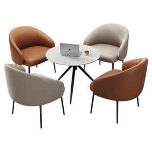 商务会客洽谈桌轻奢酒店会议室培训桌休闲区接待桌椅组合会议桌