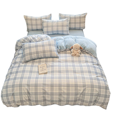 棉加牛奶绒床上四件套加厚