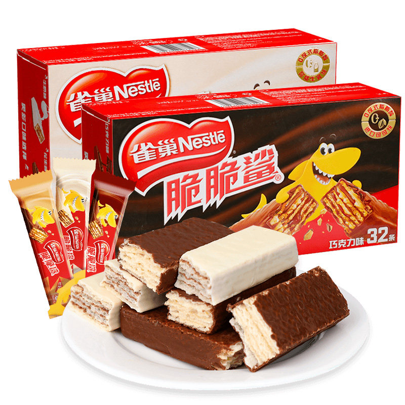雀巢脆脆鲨散装500g威化饼干