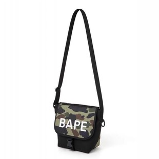 BAPE猿人头日本杂志附录迷彩印花邮差包托特包单肩包